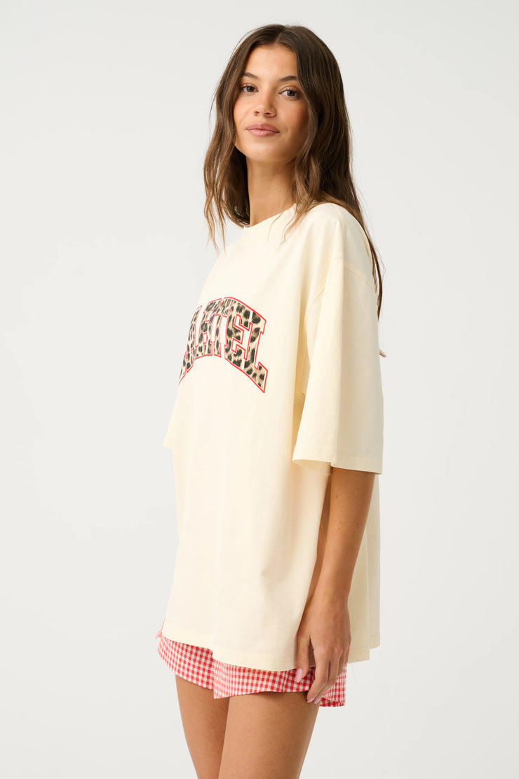 (PRE-ORDER) Jeana Tee - Buttermilk Leopard