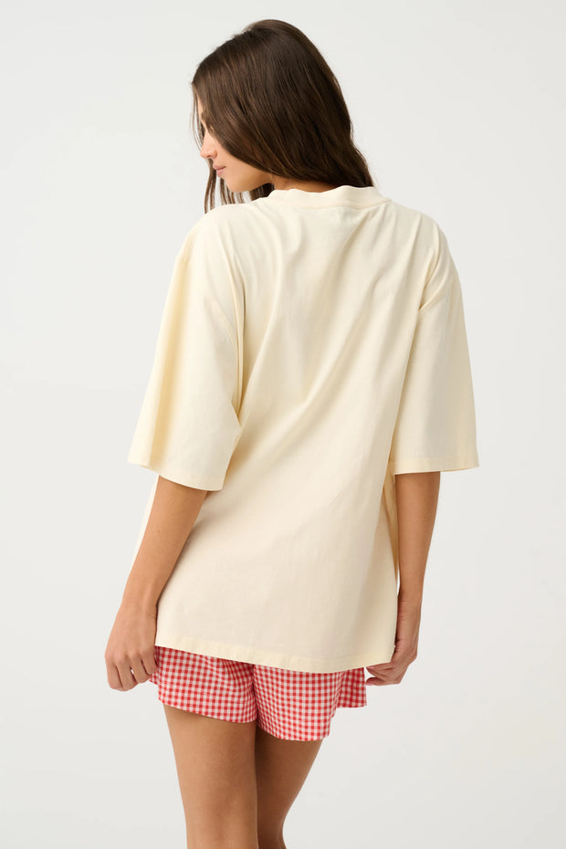 (PRE-ORDER) Jeana Tee - Buttermilk Leopard