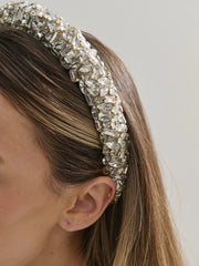 Jennifer Cubic Statement Headband in Gold