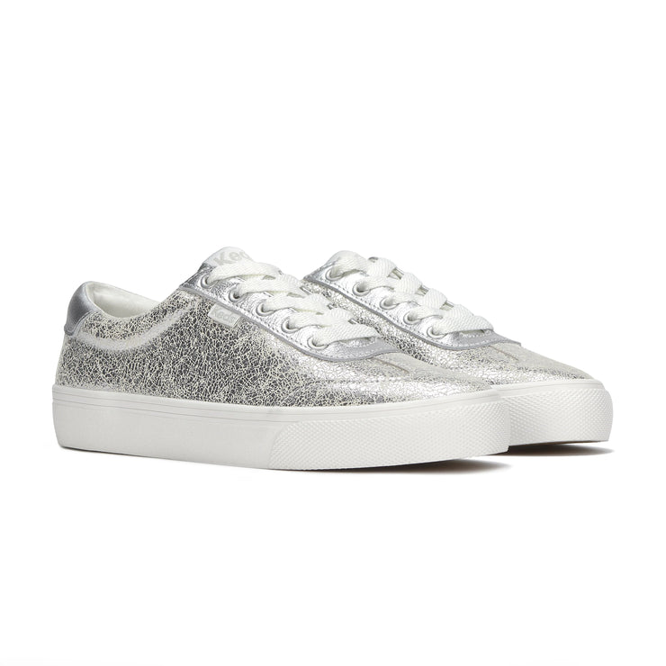 KEDS - Jump Kick T-Toe - Distressed Metallic Silver