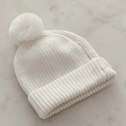Romper & Co. Baby Knit Beanie - White