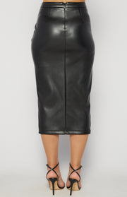 Kayla Faux Leather Skirt