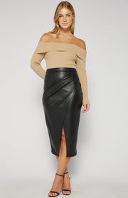Kayla Faux Leather Skirt