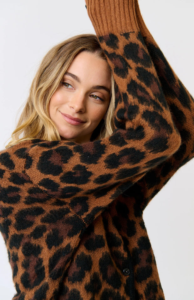 (PRE-ORDER) Leah Knit Cardi - Coco Leopard