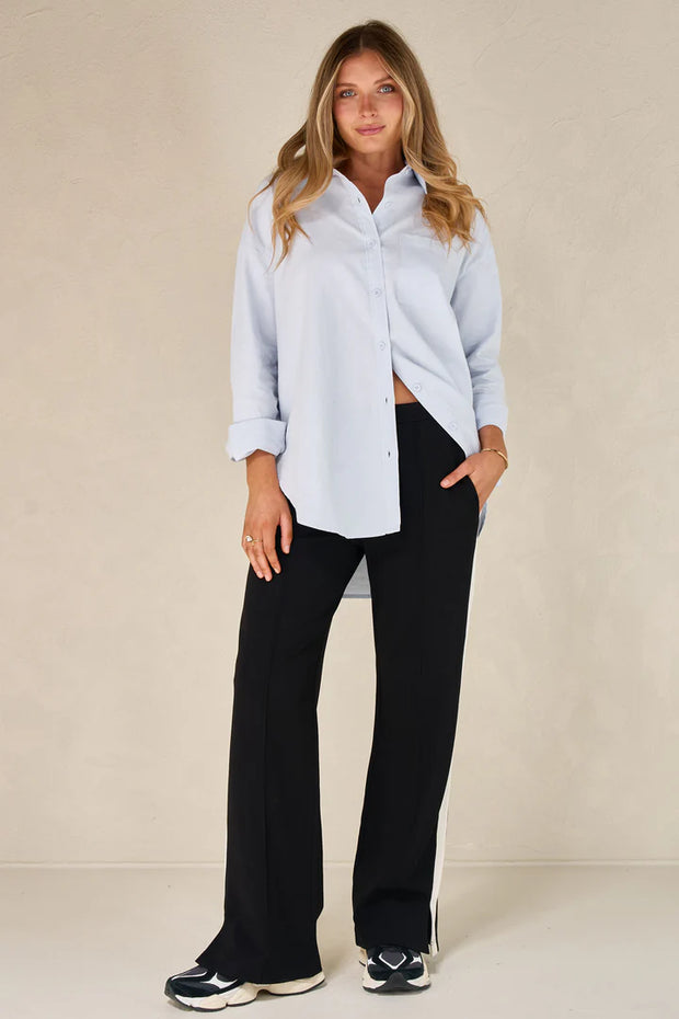 Like This Stripe Trackpant - Black