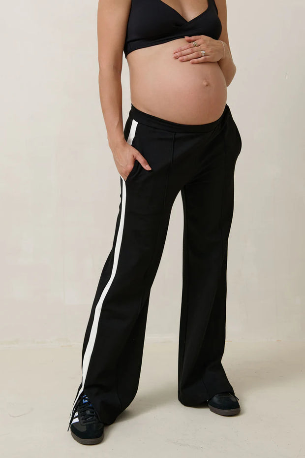 Like This Stripe Trackpant - Black