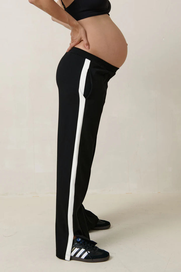 Like This Stripe Trackpant - Black