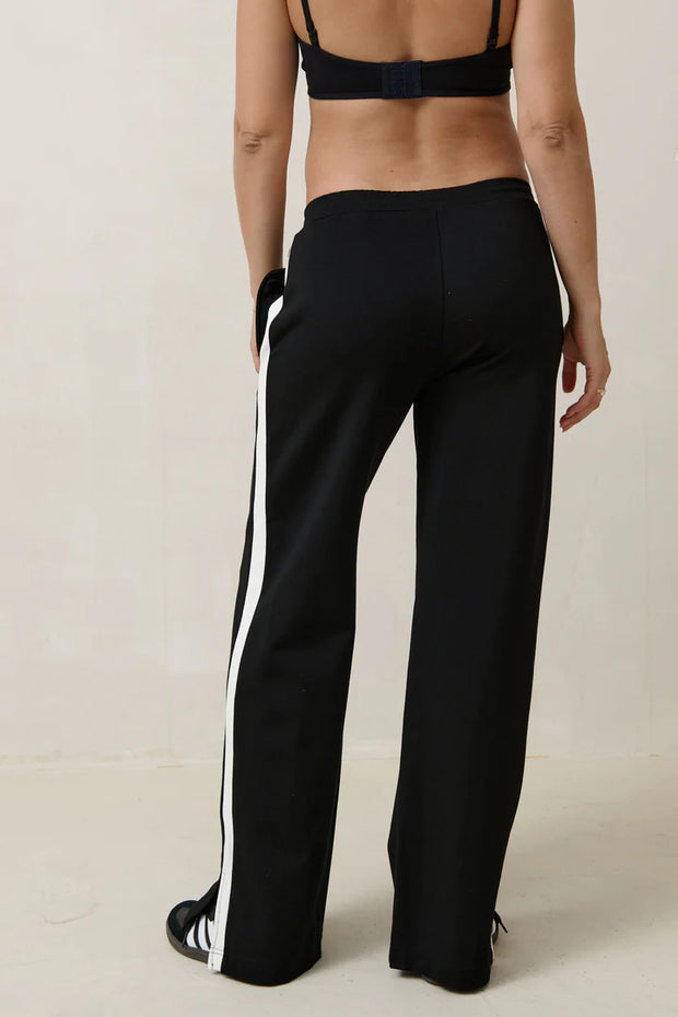Like This Stripe Trackpant - Black