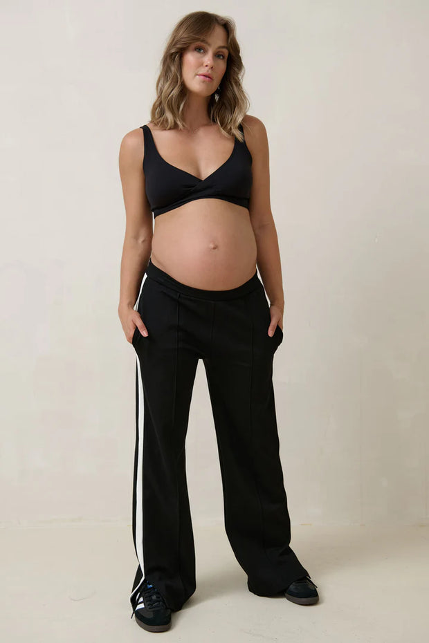 Like This Stripe Trackpant - Black