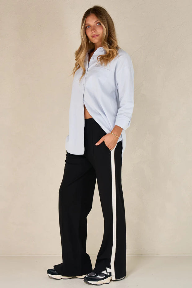 Like This Stripe Trackpant - Black
