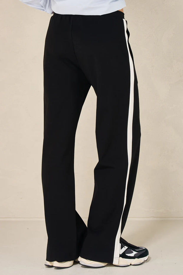 Like This Stripe Trackpant - Black