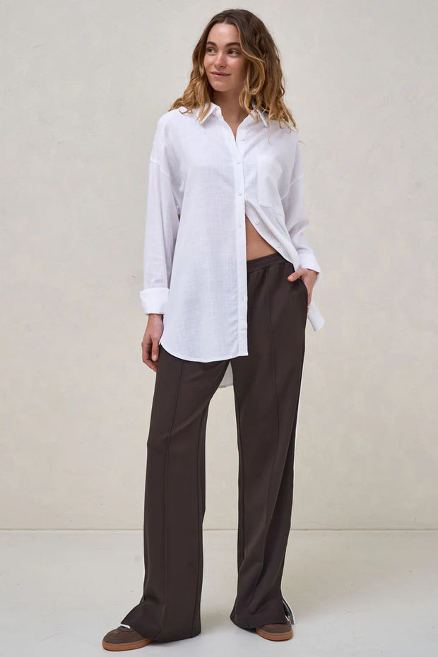 Like This Stripe Trackpant - Chocolate