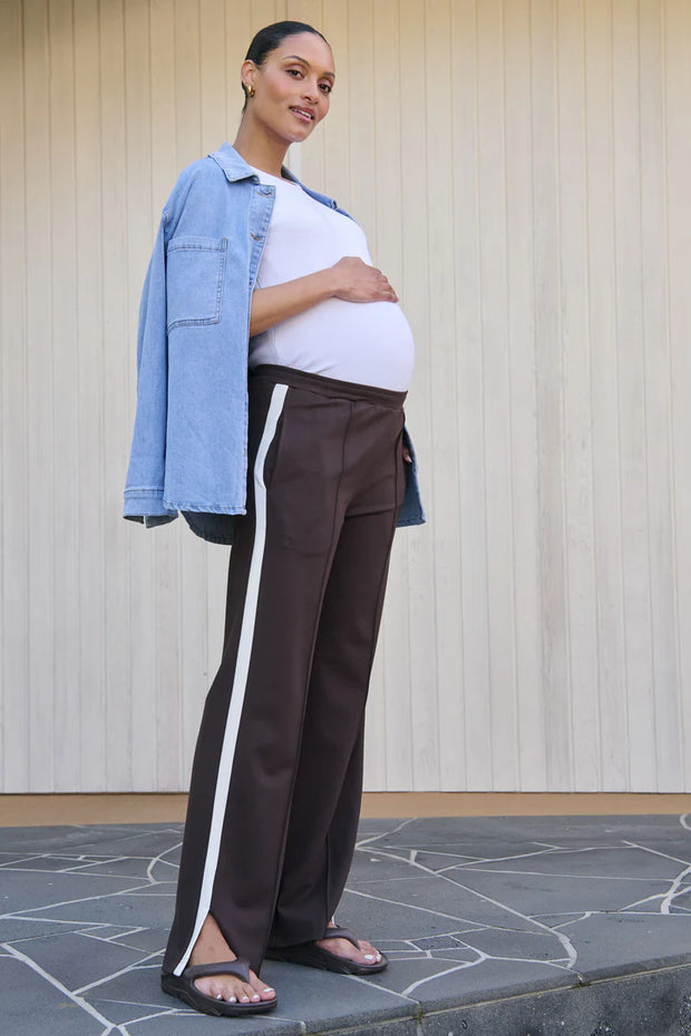 Like This Stripe Trackpant - Chocolate