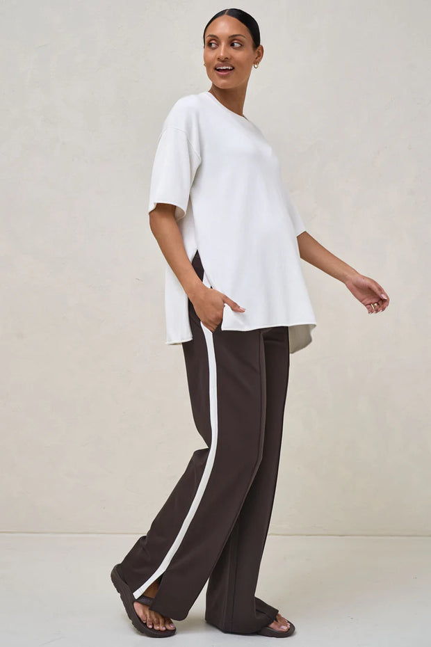 Like This Stripe Trackpant - Chocolate