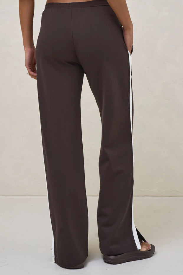 Like This Stripe Trackpant - Chocolate