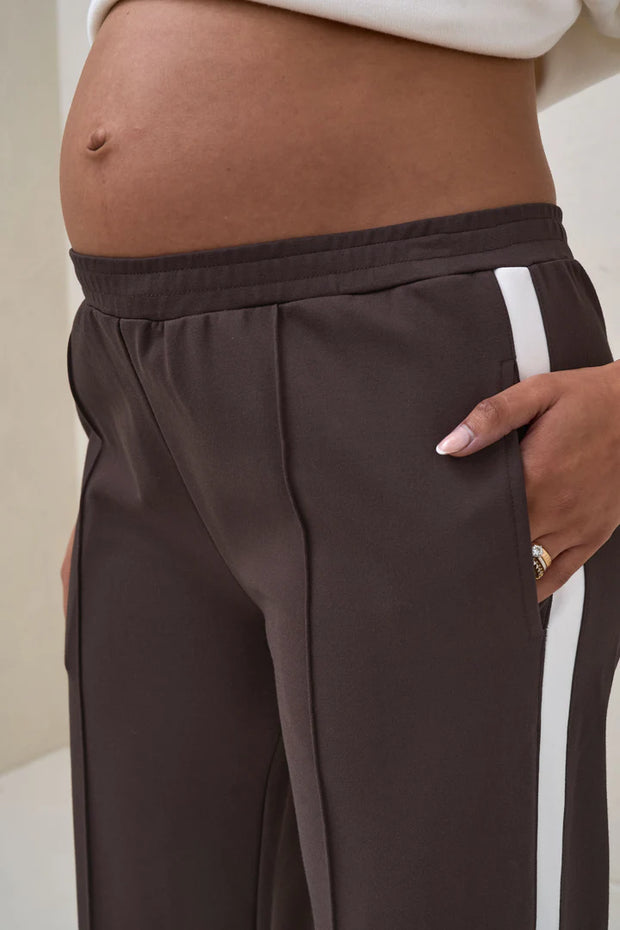 Like This Stripe Trackpant - Chocolate