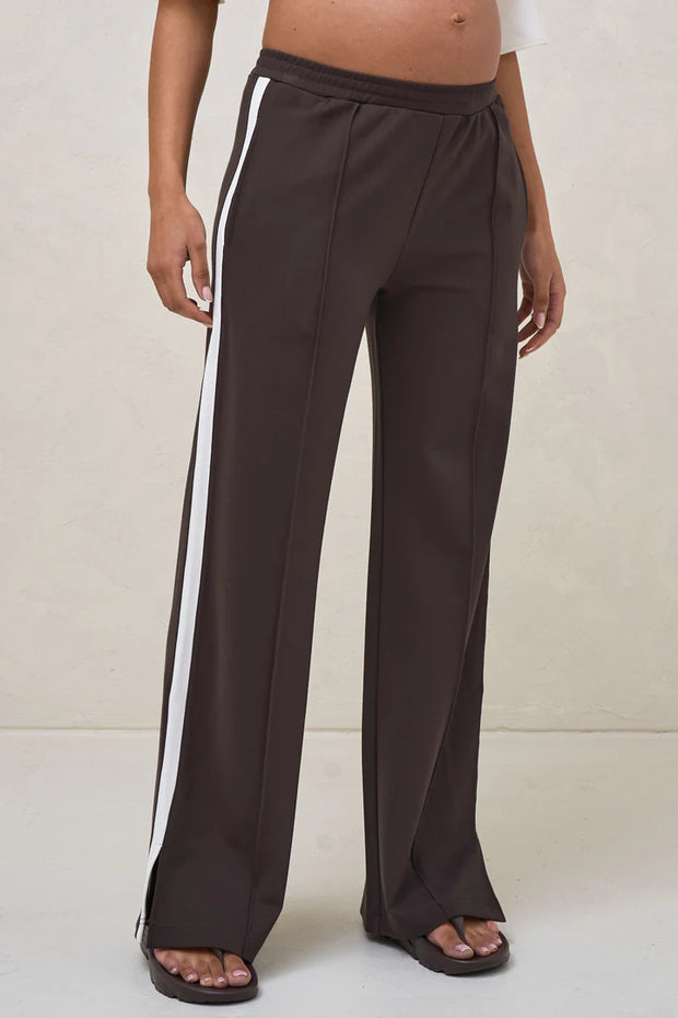 Like This Stripe Trackpant - Chocolate