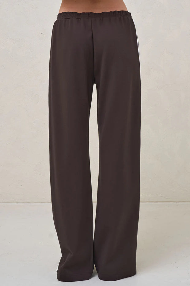 Like This Stripe Trackpant - Chocolate
