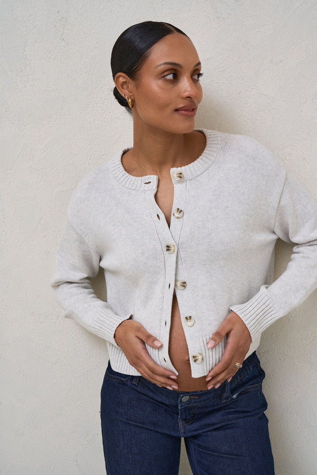 Live Light Cardigan - Light Grey