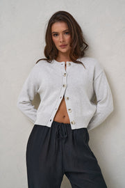 Live Light Cardigan - Light Grey