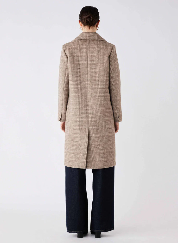 Esmaeé - Lodge Coat - Taupe Check