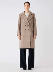 Esmaeé - Lodge Coat - Taupe Check