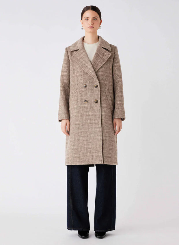 Esmaeé - Lodge Coat - Taupe Check