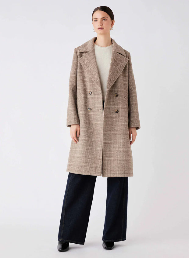 Esmaeé - Lodge Coat - Taupe Check