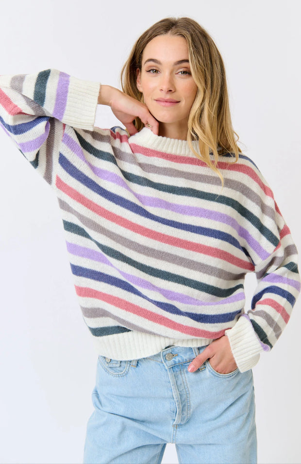 Lola Stripe Knit - Rainbow Mist