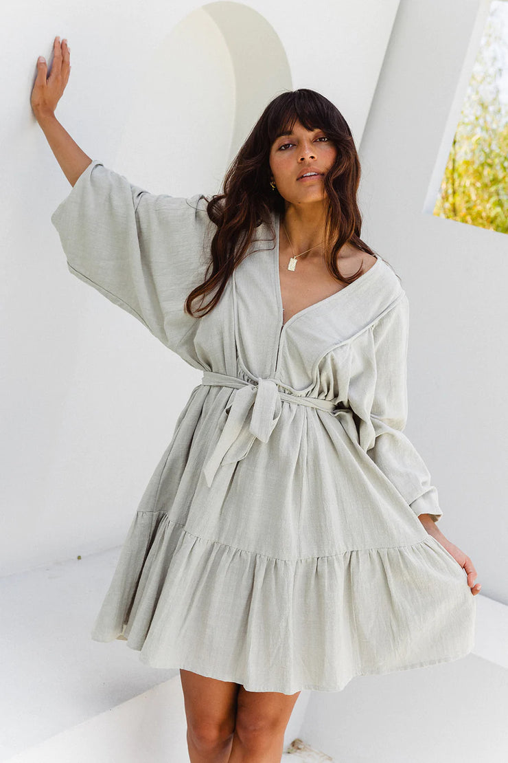 Lora Mini Dress - Pistachio