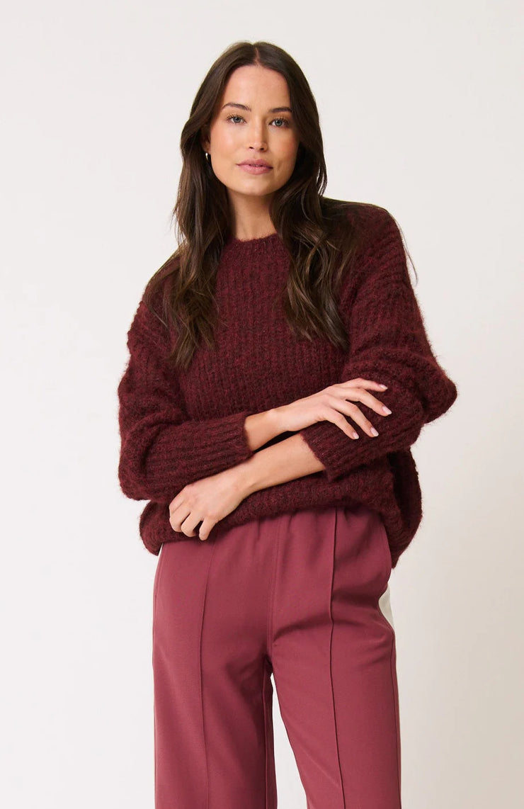 (PRE-ORDER) Lorenza Knit Sweater - Plum