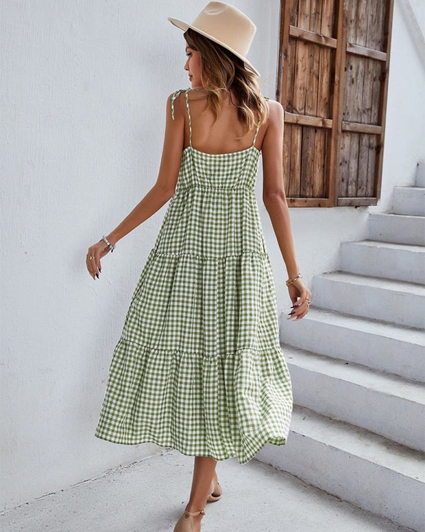 Lotus Gingham Dress