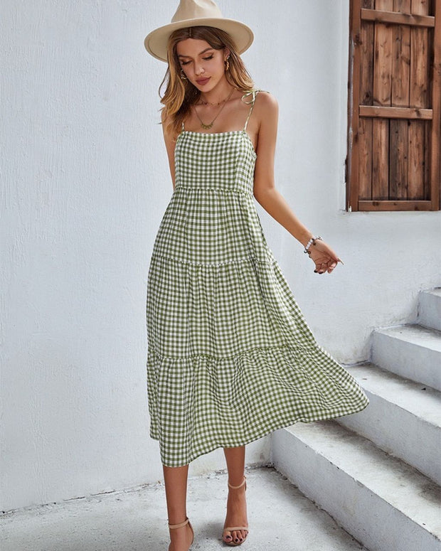Lotus Gingham Dress