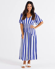 Louisa Dress - Blue Stripe