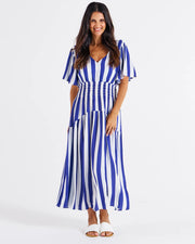 Louisa Dress - Blue Stripe