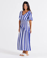 Louisa Dress - Blue Stripe