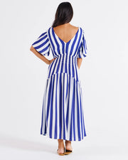 Louisa Dress - Blue Stripe