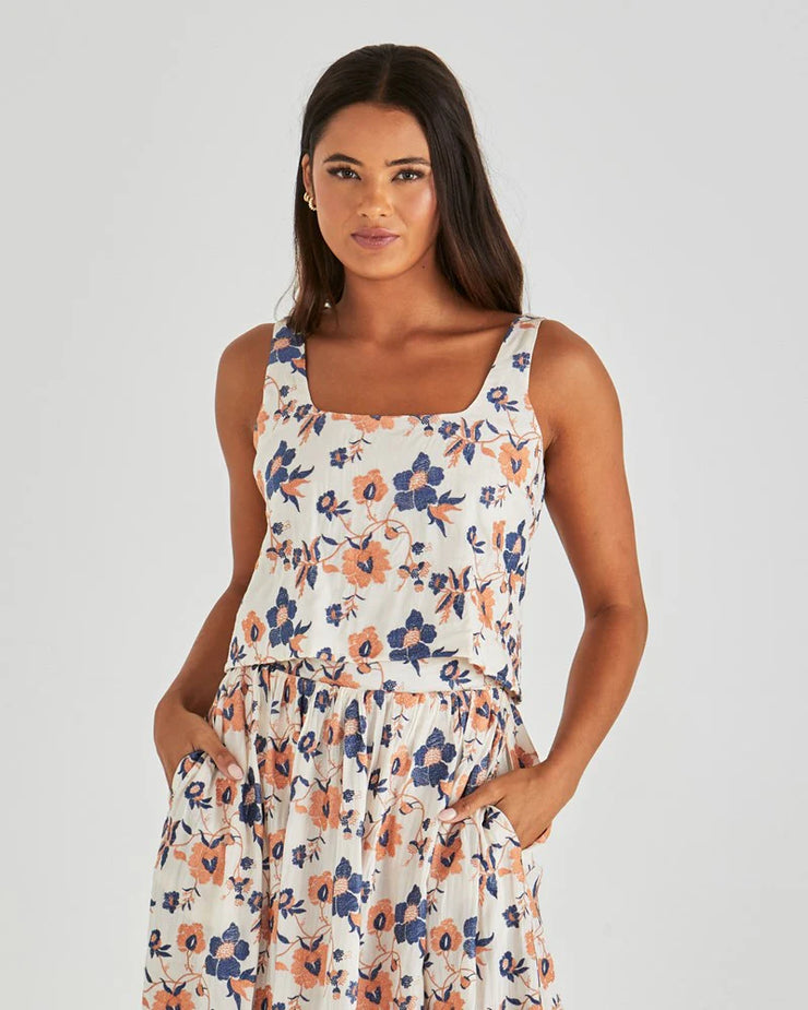 Luca Crop Top - Floral Embroidery