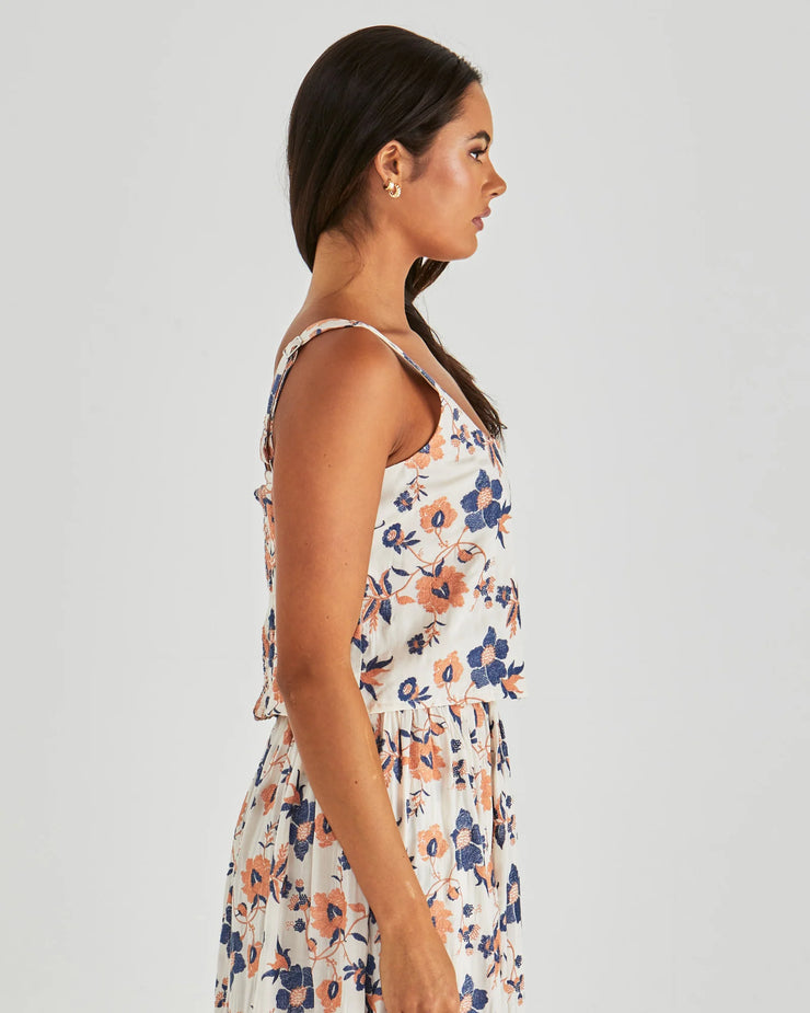 Luca Crop Top - Floral Embroidery