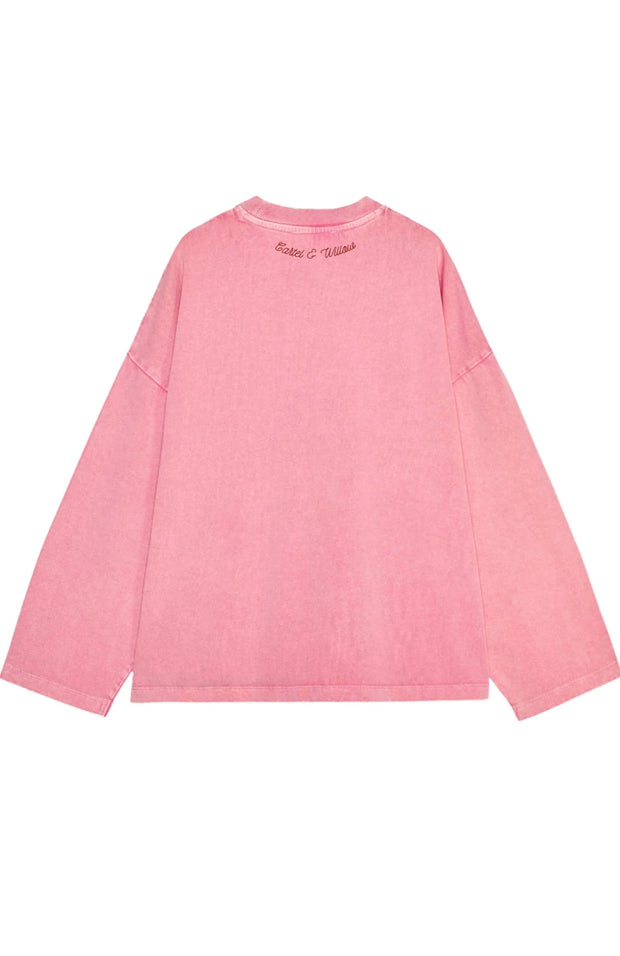 Lucky In Love L/S Tee - Vintage Wash Pink