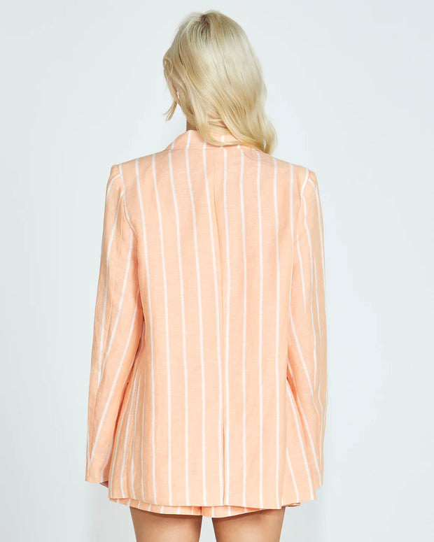 Lydia Striped Blazer - Peach Stripe