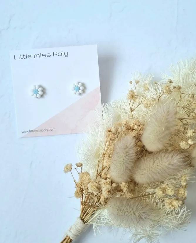 LMP Mini Daisy Studs - Blue