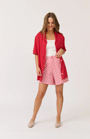 (PRE-ORDER) Macey Short - Cherry Stripe