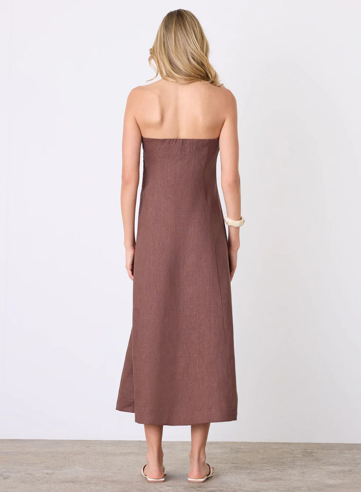 Esmaée - Marseille Bandeau Dress - Espresso