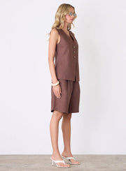 Esmaée - Marseille Vest Top - Espresso