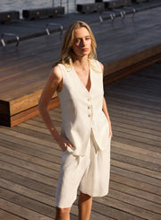 Esmaée - Marseille Vest Top - White