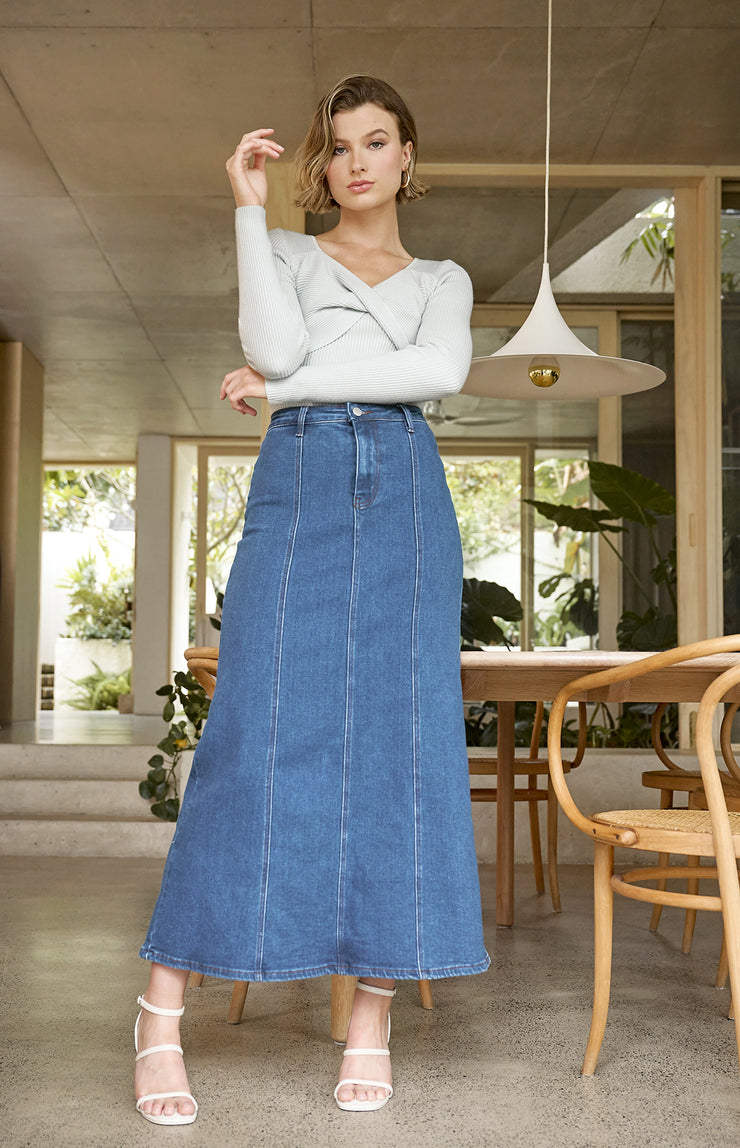 Alana Maxi Denim Skirt