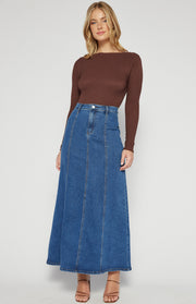 Alana Maxi Denim Skirt