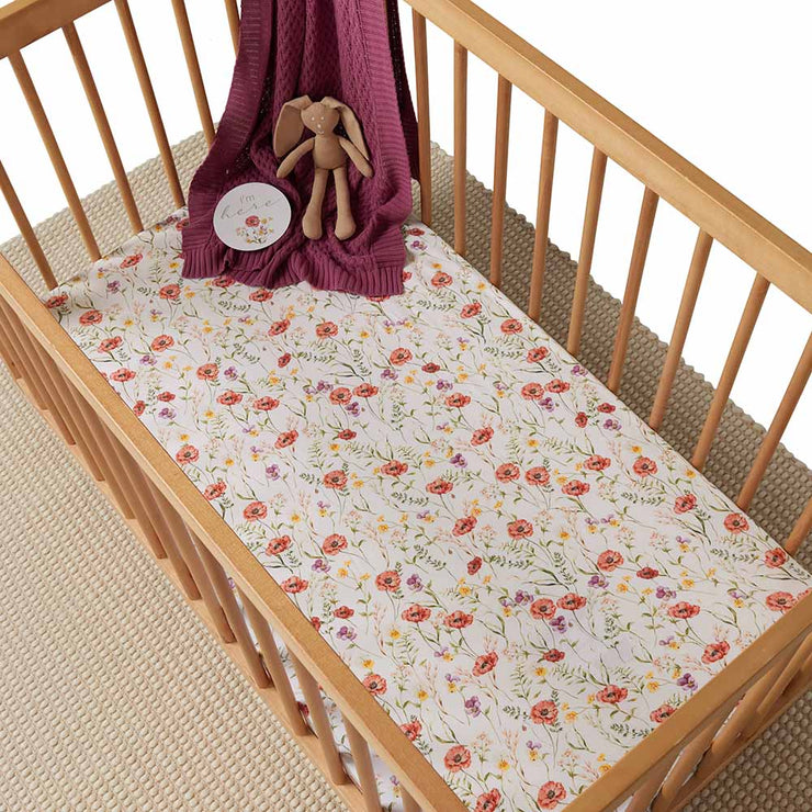 Fitted Cot Sheet - Meadow