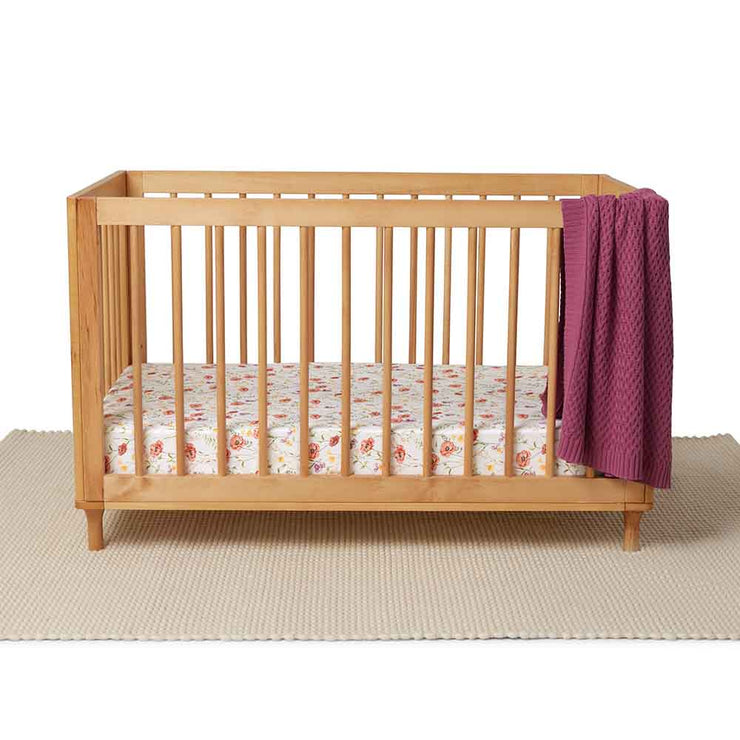 Fitted Cot Sheet - Meadow